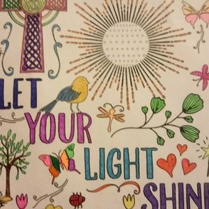 Inspirational adult coloring